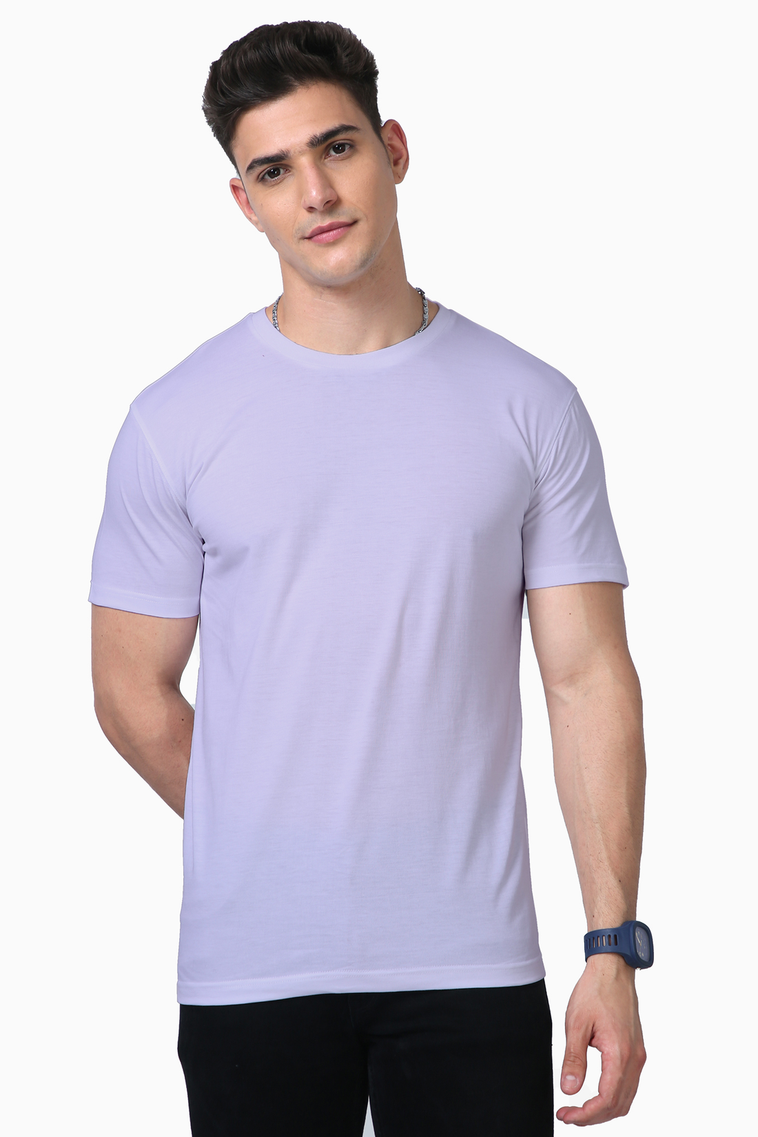 3-pack Regular Fit T-shirts (Black, Lavender and Beige)