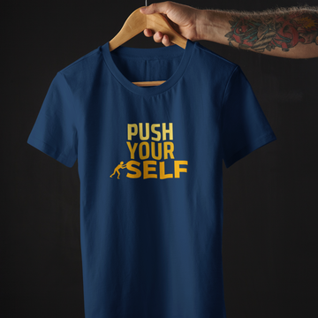 Push Yourself (Oversized Fit) Half Sleeve T shirt