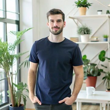 Navy Blue Plain Unisex T-shirt