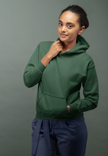 Unisex Hooded SweatShirt (Bottle Green)