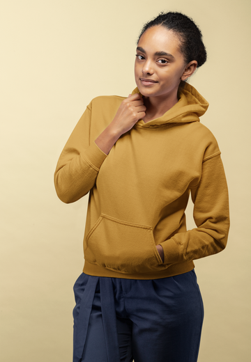 Unisex Hooded SweatShirt (Mustard Yellow)