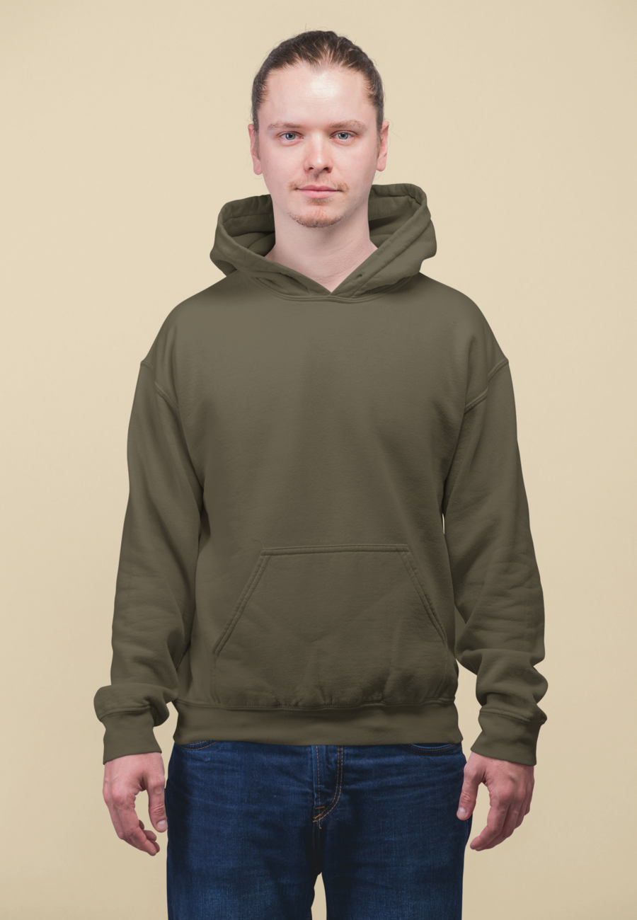 Unisex Hooded SweatShirt (Olive Green)