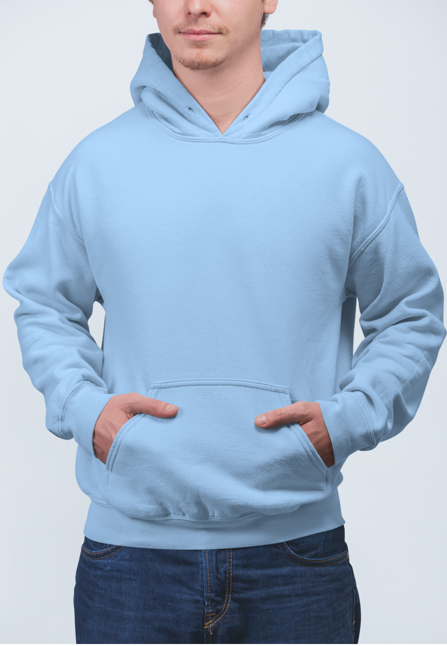 Unisex Hooded SweatShirt (Baby Blue)