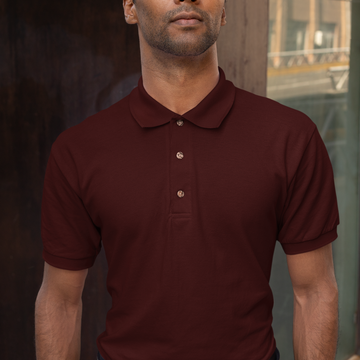 Polo Half Sleeve T Shirt (Maroon)