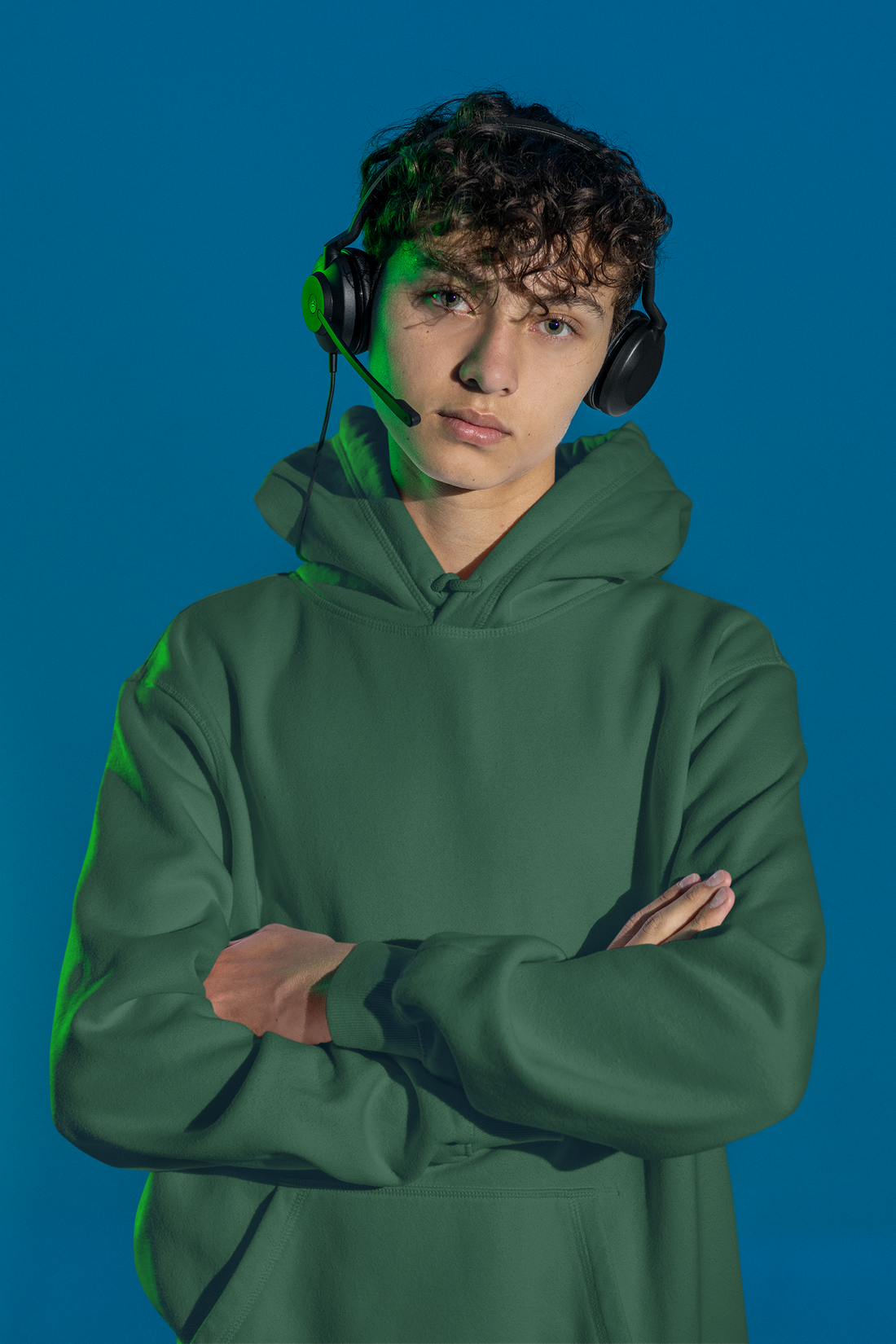 Unisex Oversized Hooded Sweatshirt (Bottle Green)